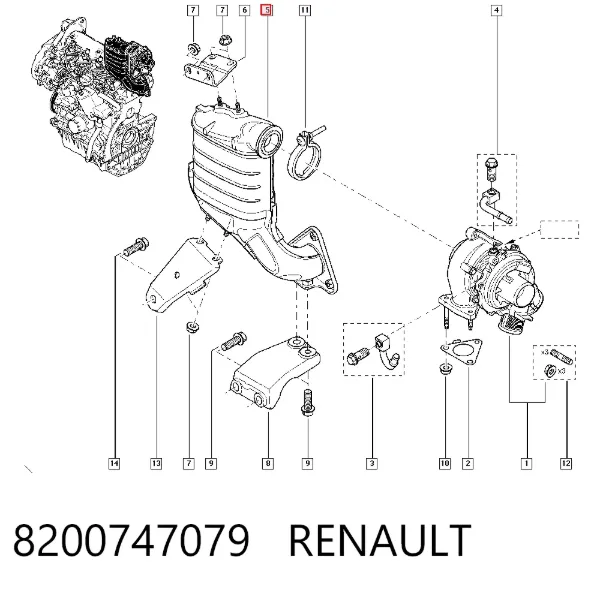 Катализатор 8200747079 Renault (RVI)