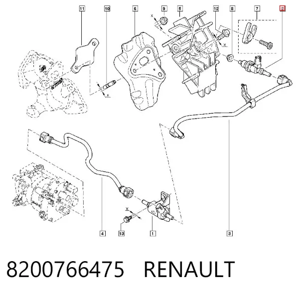 Топливные форсунки 8200766475 Renault (RVI)