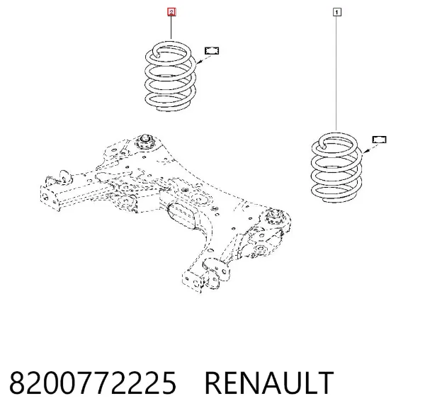 Передняя пружина 8200772225 Renault (RVI)
