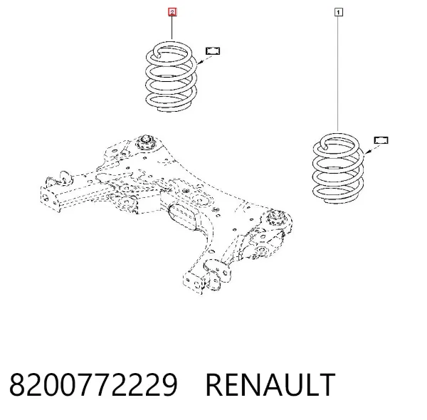 Передняя пружина 8200772229 Renault (RVI)