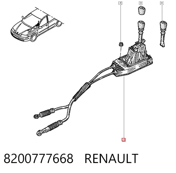 Кулиса переключения передач 8200777668 Renault (RVI)