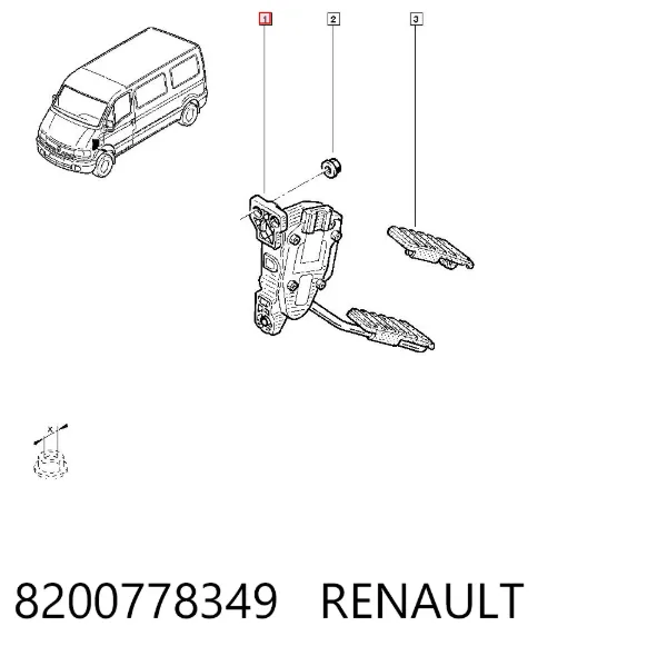 Педаль газа 8200778349 Renault (RVI)