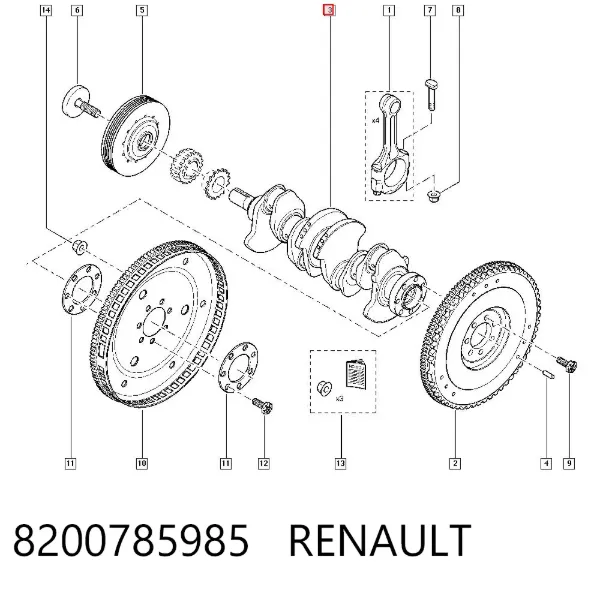Коленвал 8200785985 Renault (RVI)