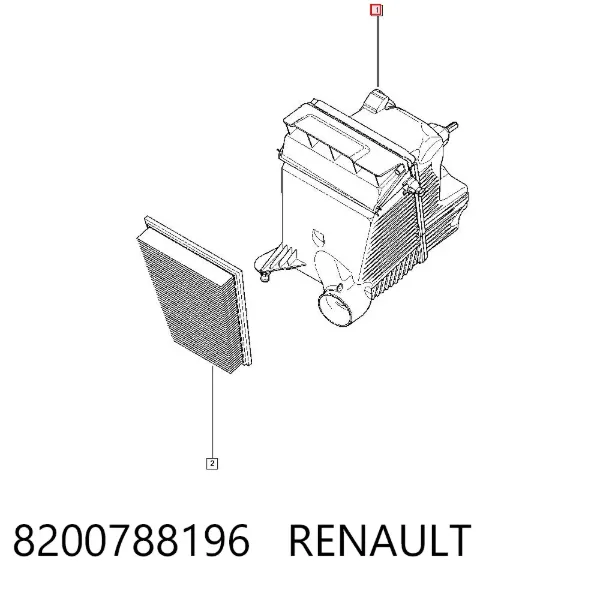 Воздушный фильтр 8200788196 Renault (RVI)