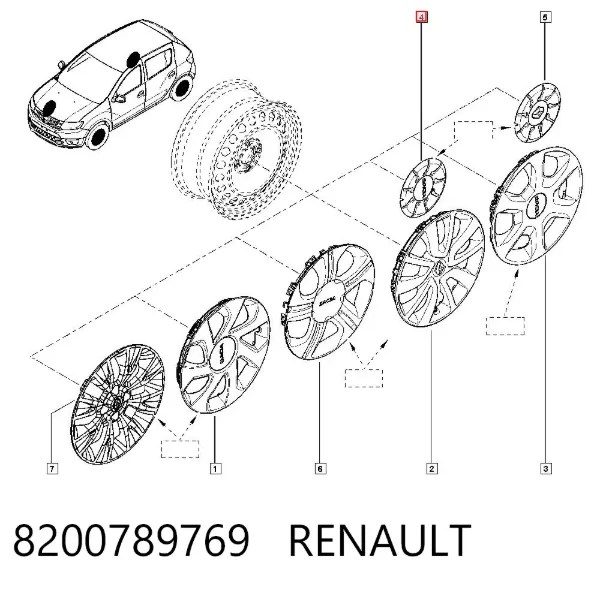 Колпаки 8200789769 Renault (RVI)