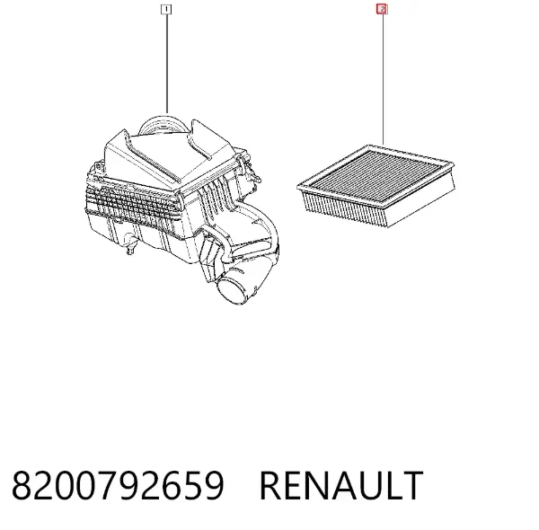 Воздушный фильтр 8200792659 Renault (RVI)