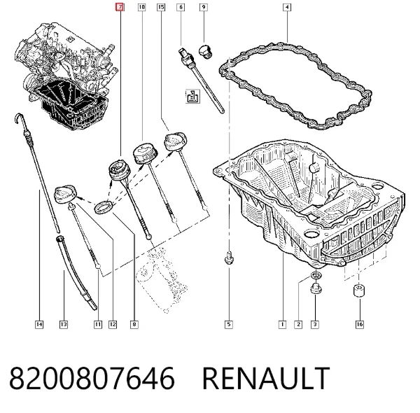 Щуп масляный 8200807646 Renault (RVI)
