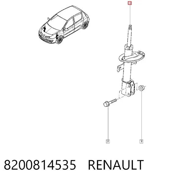 Амортизатор передний 8200814535 Renault (RVI)