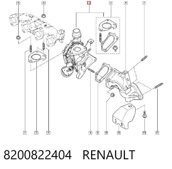 Турбина 8200822404 Renault (RVI)