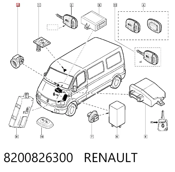 Кольцо иммобилайзера 8200826300 Renault (RVI)