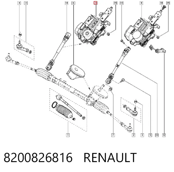 Рулевая колонка 8200826816 Renault (RVI)