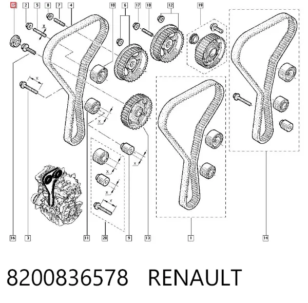 Шестерня впускного распредвала 8200836578 Renault (RVI)