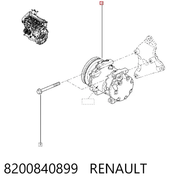 Компрессор кондиционера 8200840899 Renault (RVI)