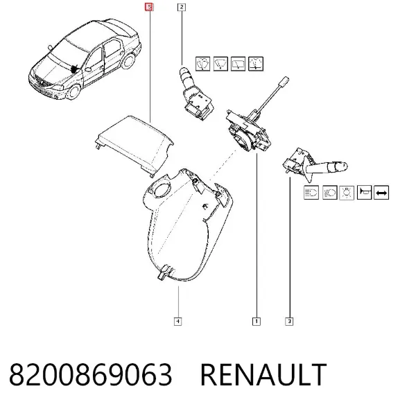 Защитный кожух рулевого механизма 8200869063 Renault (RVI)