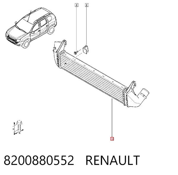 Интеркулер 8200880552 Renault (RVI)