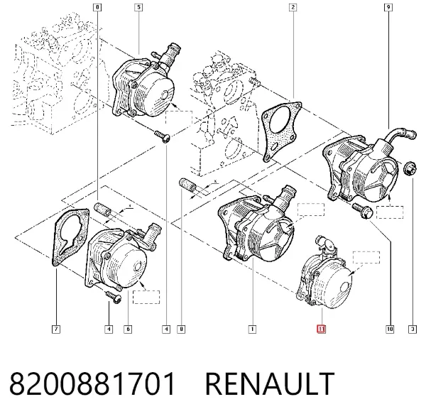 Вакуумный насос 8200881701 Renault (RVI)