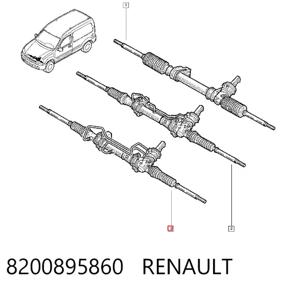 Рулевая рейка 8200895860 Renault (RVI)