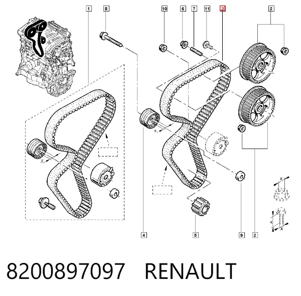Ремень ГРМ 8200897097 Renault (RVI)