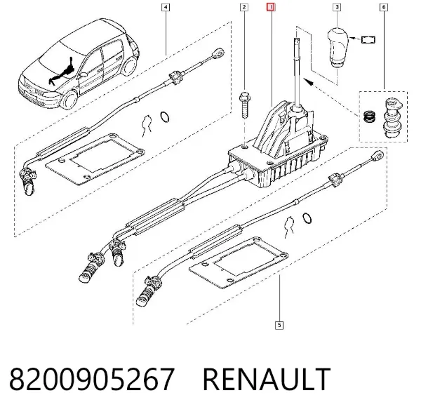Кулиса переключения передач 8200905267 Renault (RVI)