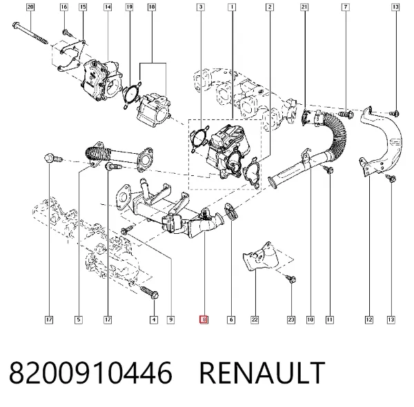 Радиатор системы EGR 8200910446 Renault (RVI)