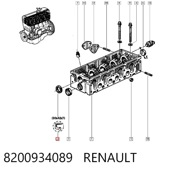 Сальник распредвала 8200934089 Renault (RVI)