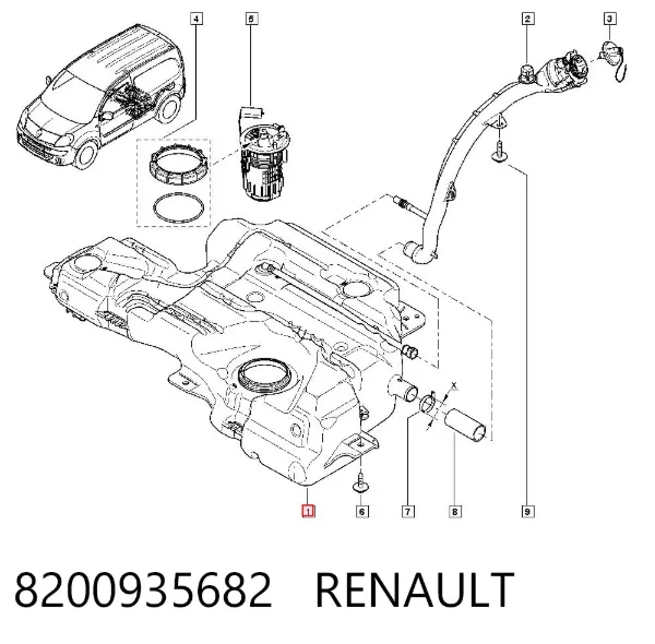 Бензобак 8200935682 Renault (RVI)