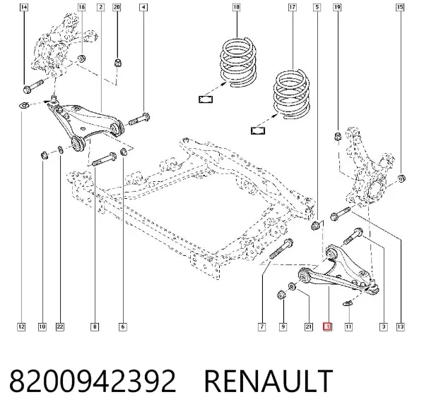 Рычаг передней подвески левый 8200942392 Renault (RVI)