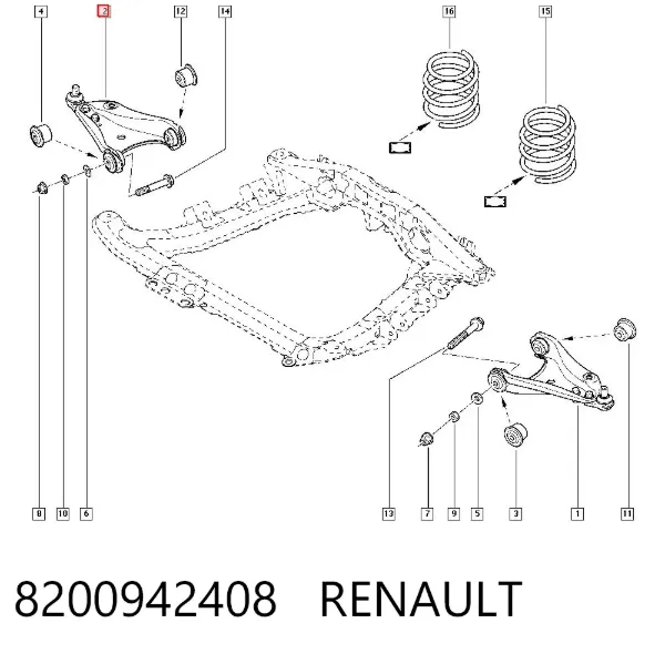 Нижний рычаг 8200942408 Renault (RVI)