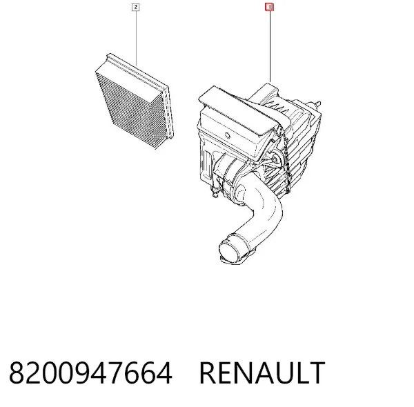 Воздушный фильтр 8200947664 Renault (RVI)