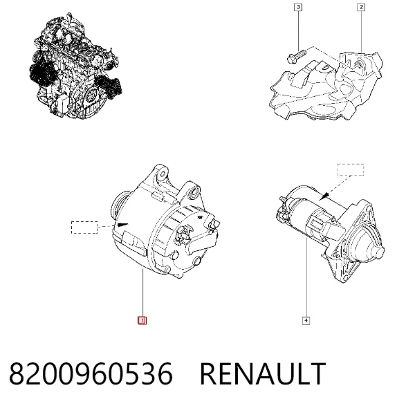 Генератор 8200960536 Renault (RVI)