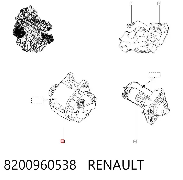 Генератор 8200960538 Renault (RVI)