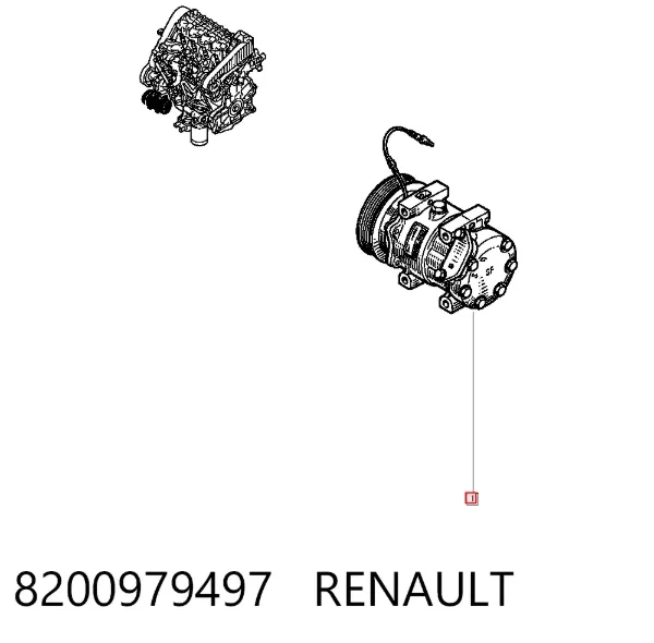 Компрессор кондиционера 8200979497 Renault (RVI)