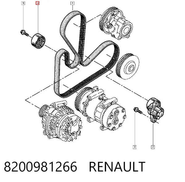 Паразитный ролик 8200981266 Renault (RVI)