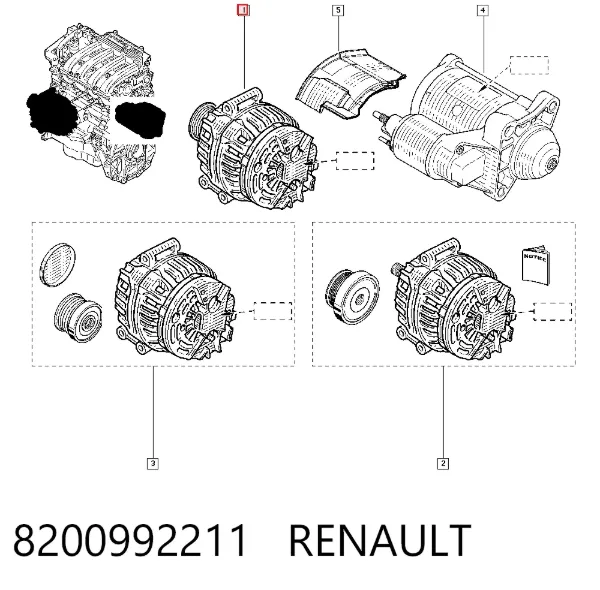 Генератор 8200992211 Renault (RVI)