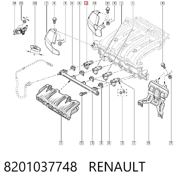 Топливные форсунки 8201037748 Renault (RVI)