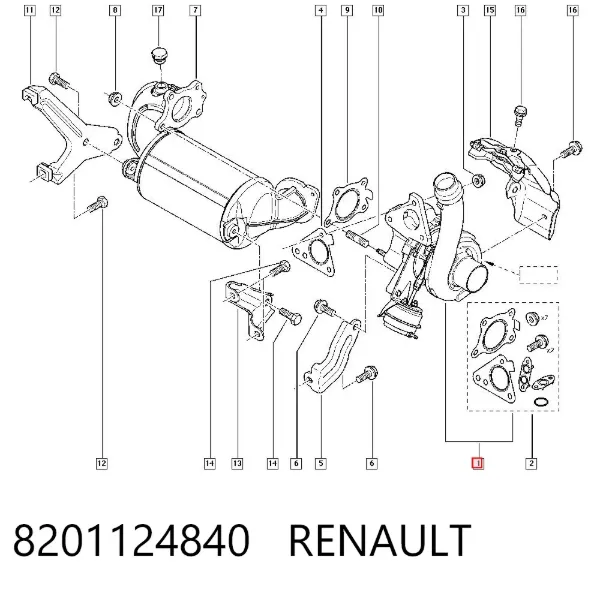 Турбина 8201124840 Renault (RVI)