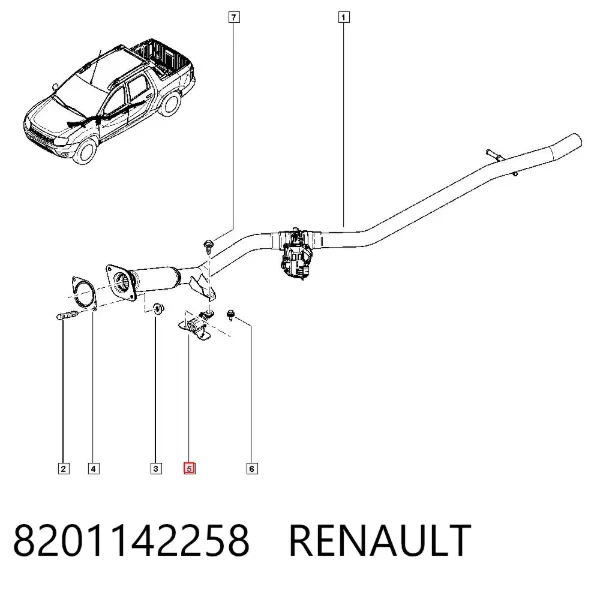 Кронштейн приемной трубы глушителя 8201142258 Renault (RVI)