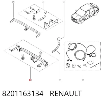 Фаркоп (шар) прицепного устройства RENAULT 8201163134