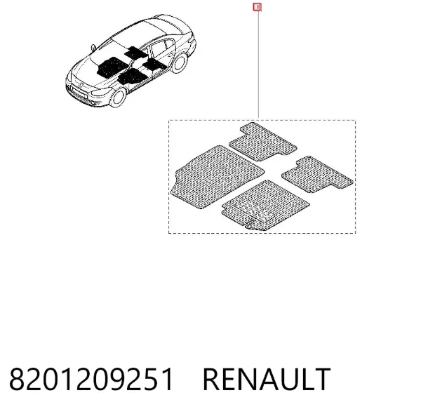 Коврики 8201209251 Renault (RVI)