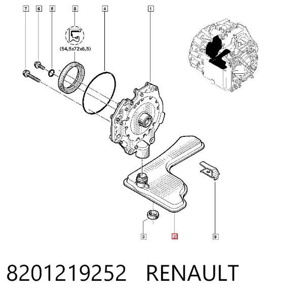 Фильтр АКПП 8201219252 Renault (RVI)