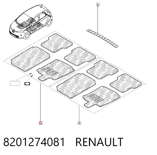 Коврики 8201274081 Renault (RVI)