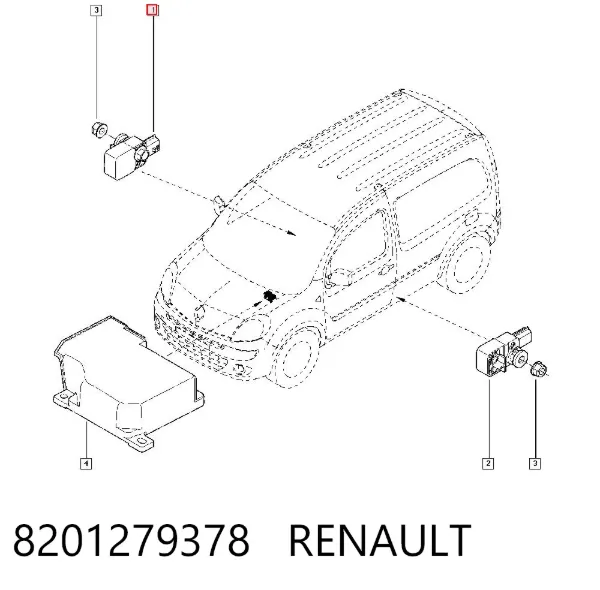 Датчик удара 8201279378 Renault (RVI)