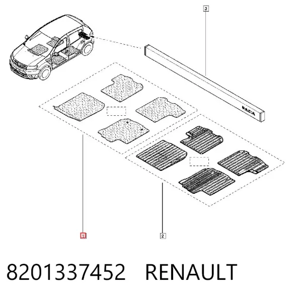 Коврики 8201337452 Renault (RVI)