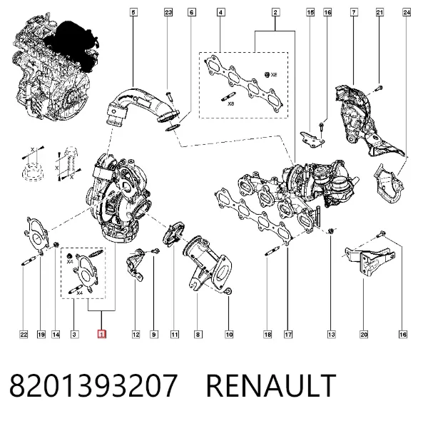 Турбина 8201393207 Renault (RVI)
