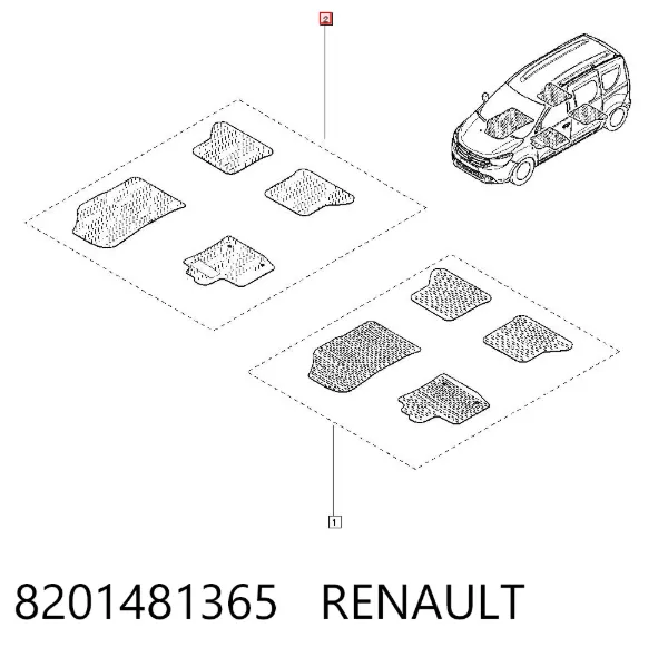 Коврики 8201481365 Renault (RVI)