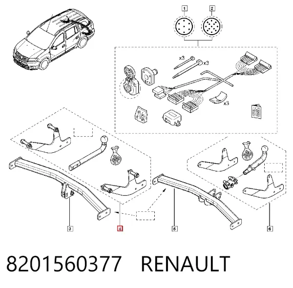 Фаркоп Renault LOGAN II MCV