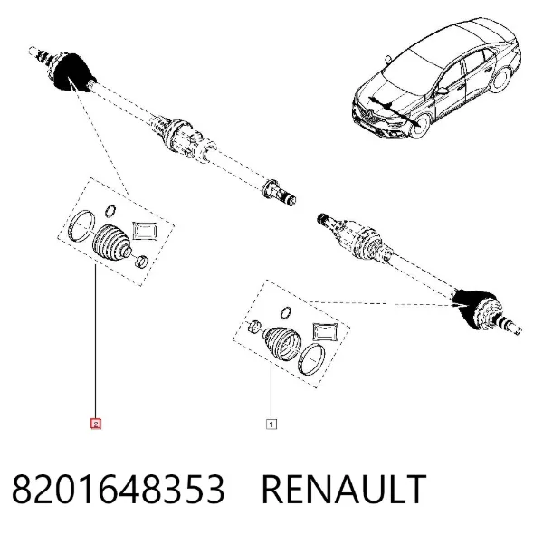 Пыльник ШРУСа наружный 8201648353 Renault (RVI)