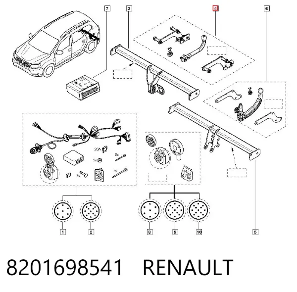 Фаркоп 8201698541 Renault (RVI)