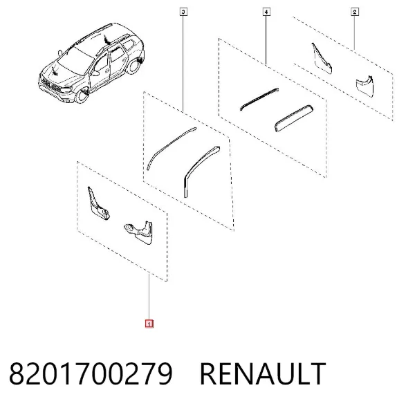 Передние брызговики 8201700279 Renault (RVI)