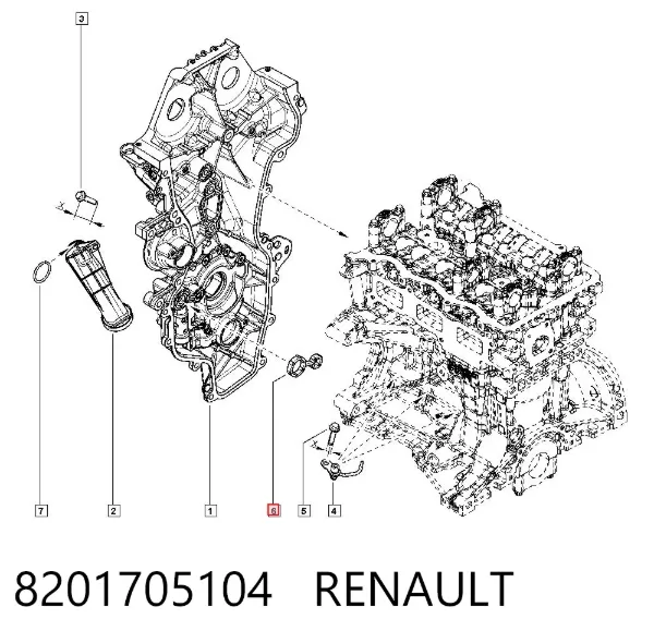 Прокладка масляного насоса 8201705104 Renault (RVI)